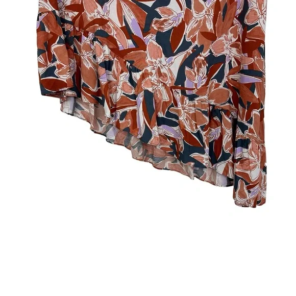 Nine West Asymmetrical Midi Skirt L Multi Color - Picture 3 of 6